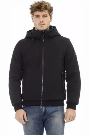 BALDININI Jakke, Herre, Sort, 2XL, Uld, Stilfuld polyesterjakke med gevindlommer