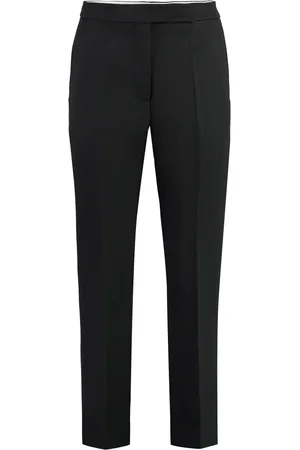 Tory Burch Bukser, Dame, Sort, XS, Uld, Uldbukser med paspoleret baglomme