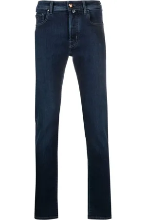 Jacob Cohen Jeans, Herre, Blå, W32, Tyl, Blå Straight Jeans Casual Style