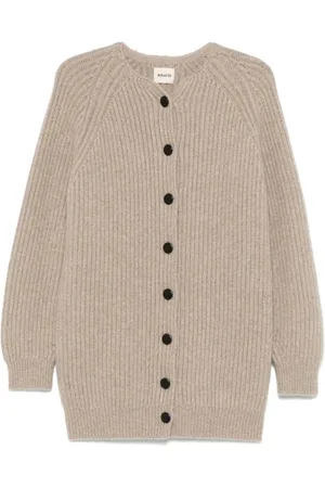 Khaite Strik, Dame, , XS, Uld, Sepia Jina Cardigan