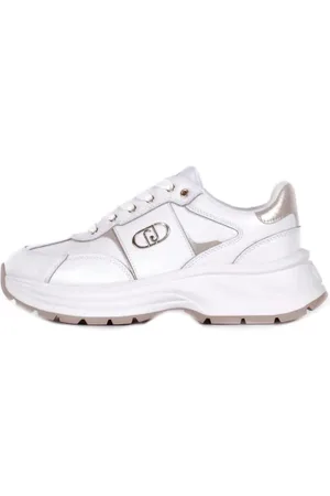 Liu Jo Sko, Dame, Hvid, 36 EU, Læder, Hvide Sport Sneakers Logo Læder Gummi