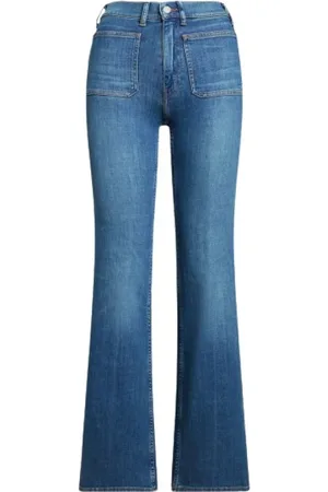 Ralph Lauren Jeans, Dame, Blå, W31, Bomuld, High Waist Flare Bootcut Jeans