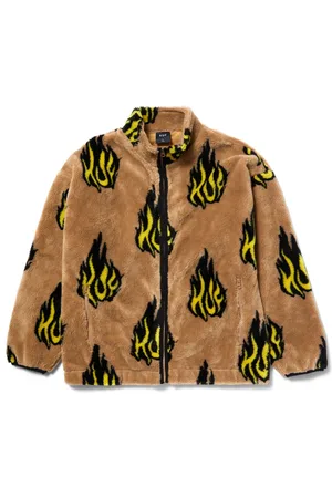Huf Sweathshirts & Hoodies, Herre, Brun, S, Uld, Herre Syntetisk Jakke