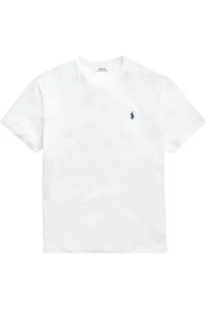 Ralph Lauren Top, Herre, Hvid, 2XL, Bomuld, Klassisk bomulds T-shirt