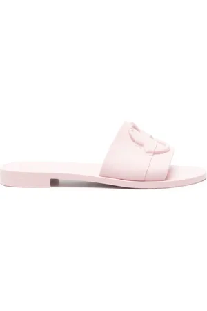 Moncler Sko, Dame, Lyserød, 39 EU, Rosa Flade Sandaler med Logo