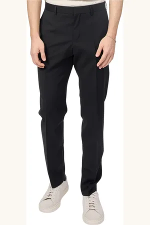 HUGO BOSS Bukser, Herre, Sort, M, Uld, Sorte Bukser Slim Fit