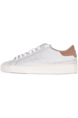 D.A.T.E. Sko, Herre, Hvid, 43 EU, Læder, Lædersneakers med perforerede detaljer