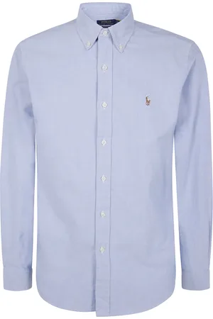 Ralph Lauren Skjorte, Herre, Blå, S, Bomuld, Langærmet sportsskjorte