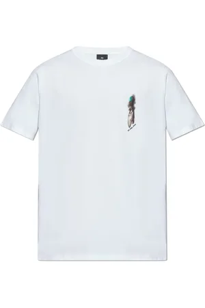 Paul Smith Top, Herre, Hvid, M, Bomuld, T-shirt med print