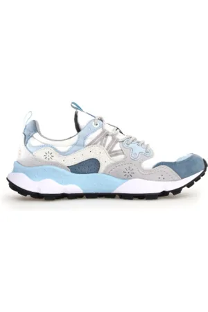 Flower Mountain Sko, Herre, Flerfarvet, 42 EU, Blå Ruskind Sneakers med Kork Indersål