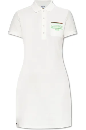 Lacoste Kjole, Dame, Hvid, S, Bomuld, Kjole med logo