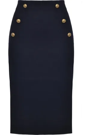 Pinko Nederdel, Dame, Sort, S, Viskose Midi Nederdel