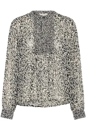 Part Two Bluser & Skjorter, Dame, Blå, 3XL, Mørkeblå Mini Blomster Bluse