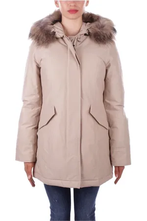 Woolrich Jakke, Dame, , XS, Bomuld, Hættefrakke med Logo Knap