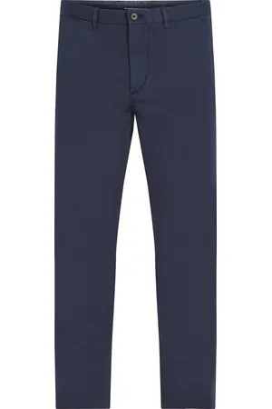 Tommy Hilfiger Bukser, Herre, Blå, W30 L32, Uld, Stilfulde Bukser