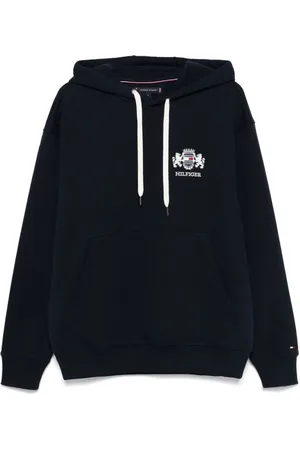 Tommy Hilfiger Sweathshirts & Hoodies, Herre, Blå, XL, Uld, Hættetrøje med snøre