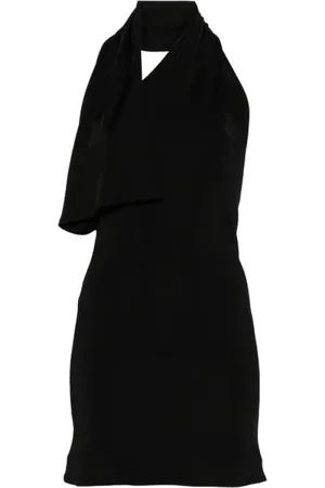 Khaite Top, Dame, Sort, M, Double Layer Asymmetrisk Hals Top