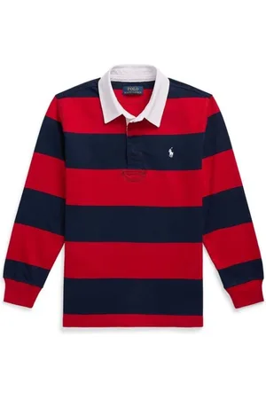 Ralph Lauren Top, Herre, Rød, XL, Bomuld, Rugby Striktrøje