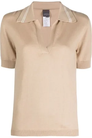 LORENA ANTONIAZZI Top, Dame, , M, Bomuld, Sort Strikket Polo Skjorte