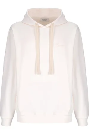 LANEUS Sweathshirts & Hoodies, Herre, Hvid, L, Bomuld, Boxy bomuldshættetrøje
