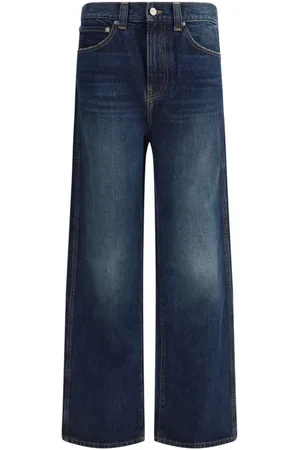 Khaite Jeans, Dame, Blå, W29, Bomuld, Klassiske jeans med lige ben og bæltestropper