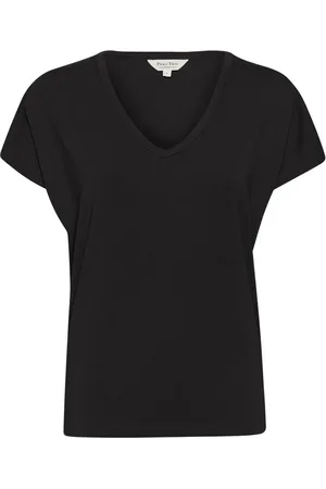 Part Two Top, Dame, Sort, L, Bomuld, Basic V-hals T-shirt