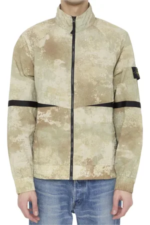 Stone Island Jakke, Herre, , M, Uld, Camouflage Jakke med Patch