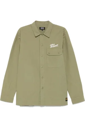 Barbour Skjorte, Herre, Grøn, XL, Grøn knap-op skjorte med brystlomme