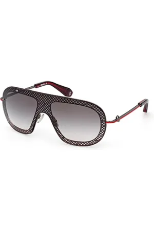 Christian Louboutin Tilbehør, unisex, Sort, M, Metal Shield Solbriller i Skinnende Gunmetal