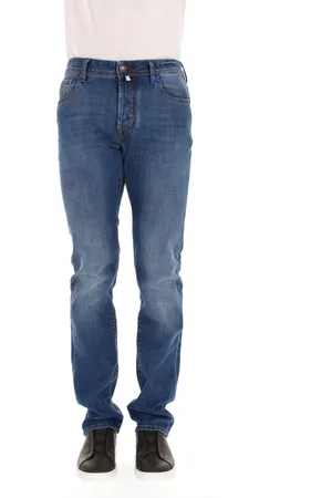 Jacob Cohen Jeans, Herre, Blå, W33, Bomuld, Leather Label Bard Jeans