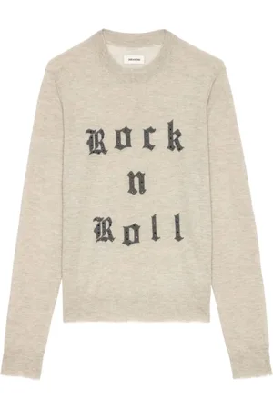 Zadig & Voltaire Strik, Dame, , XS, Bomuld, Slogan Print Crew Neck Sweater