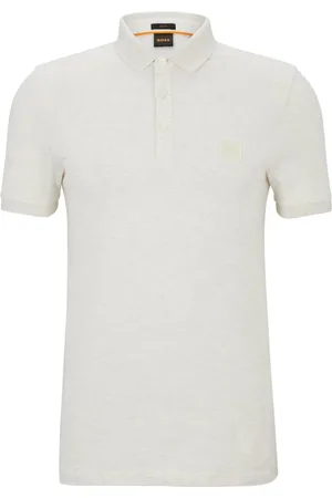 HUGO BOSS Top, Herre, , 2XL, Bomuld, Slim-Fit Polo med Logo Patch