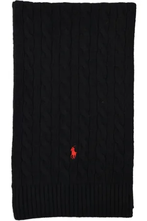 Ralph Lauren Tilbehør, Herre, Sort, ONE SIZE, Uld, Klassisk Uldblandings Halstørklæde
