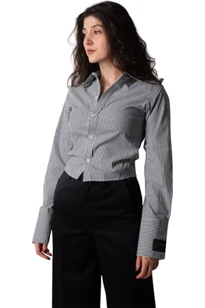 J.W.Anderson Bluser & Skjorter, Dame, Flerfarvet, XS, Bomuld, Charcoal White Shrunken Skjorte