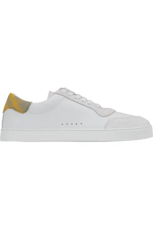 Burberry Sko, Herre, Hvid, 40 EU, Læder, Læder Snøresko Sneakers