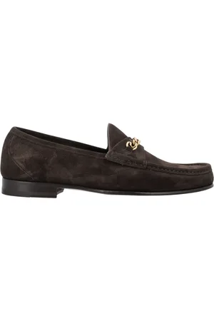 Tom Ford Sko, Herre, Brun, 42 EU, Suede, Chain Suede Loafers