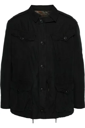 Ralph Lauren Jakke, Herre, Sort, S, Uld, Sort Parka Stilfuld Frakke