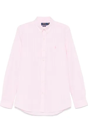 Ralph Lauren Skjorte, Herre, Lyserød, XL, Bomuld, Button-Down Skjorte med Pony Logo