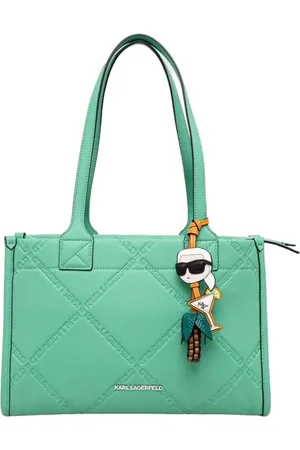 Karl Lagerfeld Taske, Dame, Grøn, ONE SIZE, Uld, Varsity Tote Bag