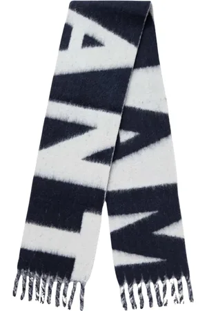Isabel Marant Tilbehør, Herre, Blå, ONE SIZE, Uld, Gradient Alpaca Wool Scarf