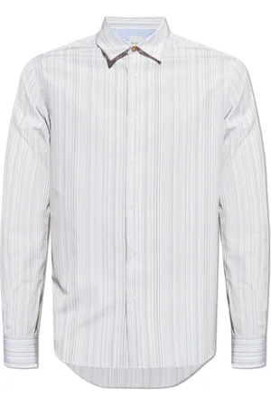 Paul Smith Skjorte, Herre, Hvid, M, Bomuld, Skjorte med stribet mønster
