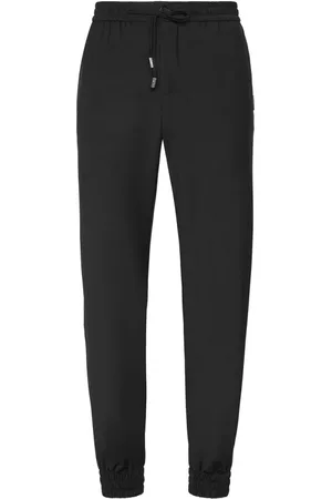 Philipp Plein Bukser, Herre, Sort, 3XL, Uld, Uld Jogging Bukser