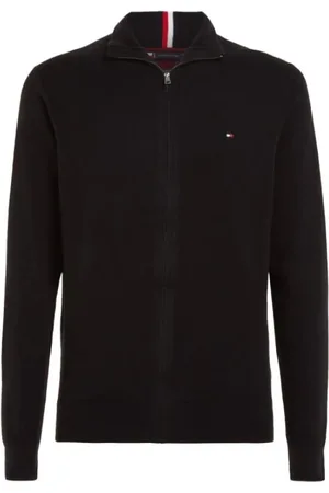 Tommy Hilfiger Sweathshirts & Hoodies, Herre, Sort, 2XL, Cashmere, Pima Cotton Cashmere Zip Thru