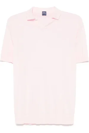 FEDELI Top, Herre, Lyserød, XL, Lyserød V-hals T-shirts og Polos