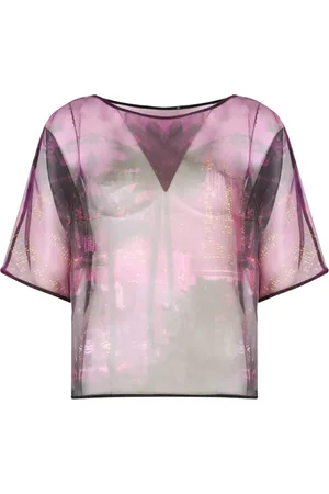 Patrizia Pepe Bluser & Skjorter, Dame, Lilla, M, Loose Fit Bluse