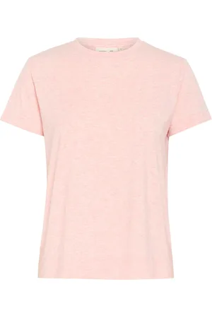 INWEAR Top, Dame, Lyserød, S, Bomuld, Lyserød Melange Tee Top