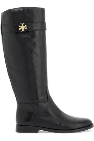 Tory Burch Sko, Dame, Sort, 41 EU, Læder, Equestrian T Lock Ridestøvle