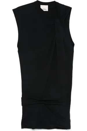 Isabel Marant Kjole, Dame, Sort, XS, Bomuld, Sort jerseykjole med twistdetaljer