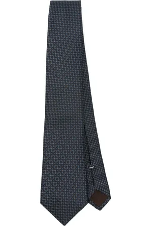 CANALI Tilbehør, Herre, Blå, ONE SIZE, Luksus Silkeslips Fremstillet i Italien