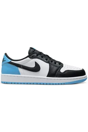 Jordan Sko, Dame, Blå, 42 EU, Læder, Retro Low OG Black Dark Powder Sneakers